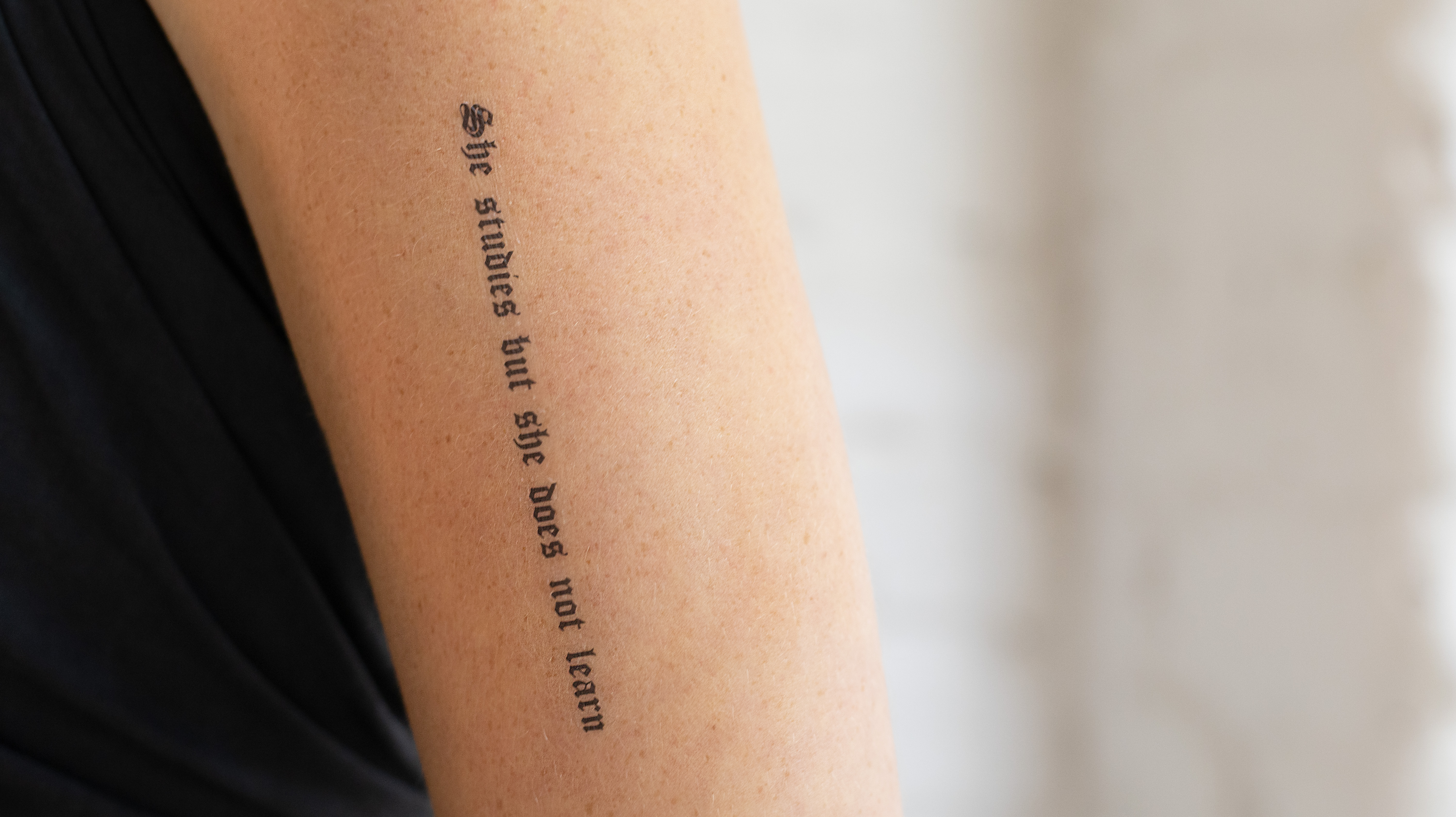 temporary tattoo on an arm